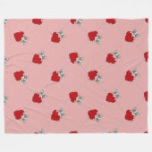 かわいい犬 フリースブランケット (正面(横))