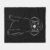 かわいい犬 フリースブランケット (正面(横))