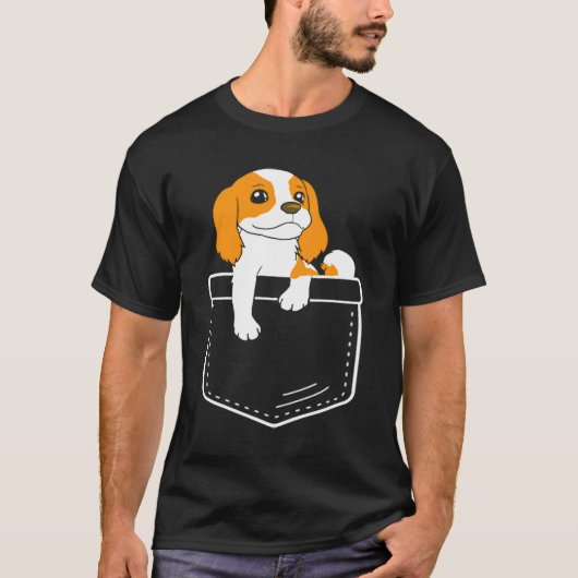 かわいい犬 ポケット ウェルシュコーギー Tシャツ (正面)