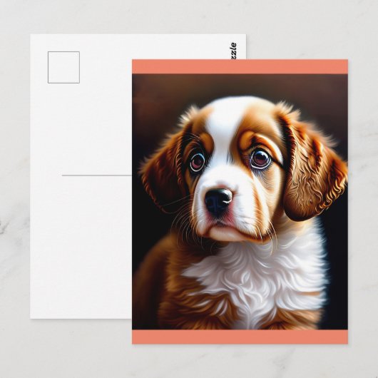 かわいい犬 ポストカード (正面/裏面)