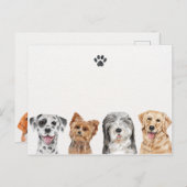 かわいい犬 ポストカード (正面/裏面)