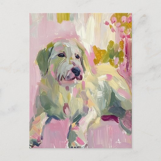 かわいい犬 ポストカード (正面)