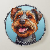 かわいい犬 ラウンドクッション (裏面)