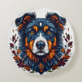 かわいい犬 ラウンドクッション (裏面)