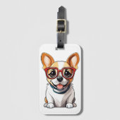 かわいい犬 ラゲッジタグ (正面縦)