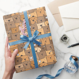 かわいい犬 ラッピングペーパー