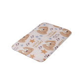 かわいい犬、星、ライン：シームレスなヴィンテージ バスマット (アングル)