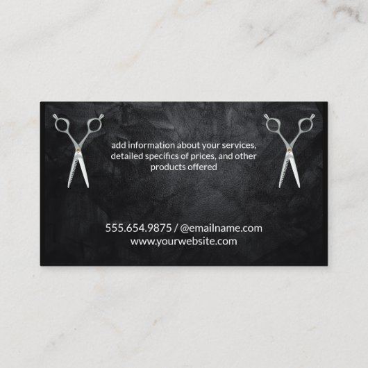 かわいい犬 |犬グルーミングはさみ 名刺 (裏面)