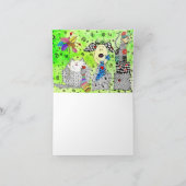 かわいい犬、猫、マウスのクリスマスグリーティングカード シーズンカード (内部)