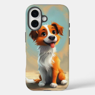 かわいい犬 iPhone 16ケース