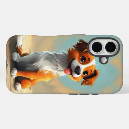 かわいい犬 Case-Mate iPhoneケース (裏面 (横))