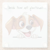 かわいい犬 – Coaster ガラスコースター (裏面)