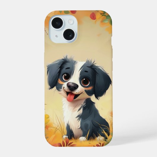 かわいい犬 iPhone 15ケース (裏面)