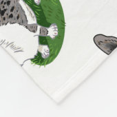 かわいい犬、Merleの青いコーギー フリースブランケット (角)