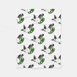 かわいい犬、Merleの青いコーギー フリースブランケット