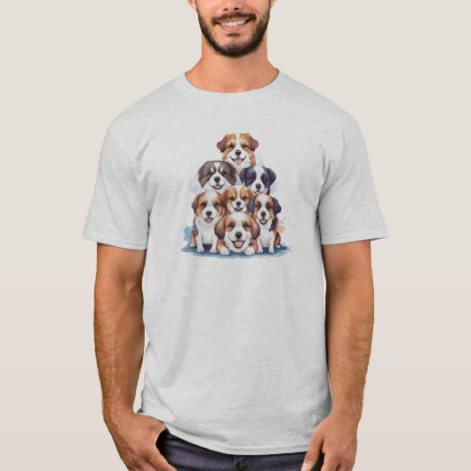 かわいい犬 Tシャツ (正面)