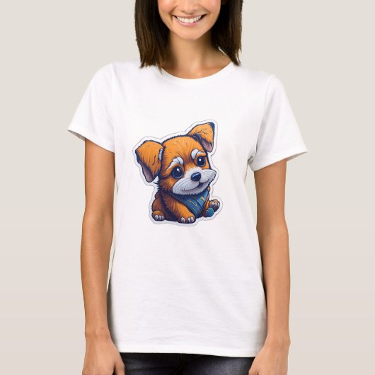 かわいい犬 Tシャツ (正面)