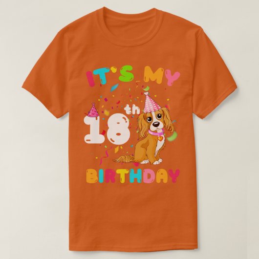 かわいい犬its私の18誕生日 tシャツ (デザイン正面)