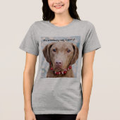 かわいい犬Tシャツデザイン トライブレンドTシャツ (正面)