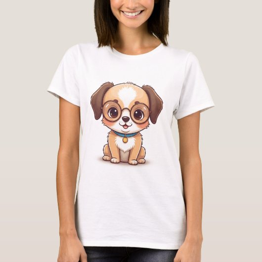 かわいい犬Tシャツ Tシャツ (正面)