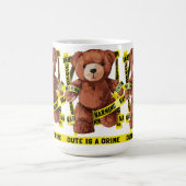 かわいい犯罪者テディベア コーヒーマグカップ (中央)