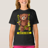 かわいい犯罪者テディベア Tシャツ (正面)