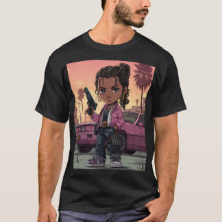 かわいい犯罪都市のトラブルメーカー Tシャツ