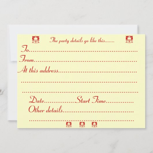 かわいい狐とウサギの雪上げシーンクリスマス招待状 招待状 (裏面)