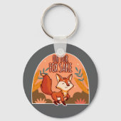 かわいい狐の丸い枕 Oh For Fox Sake キーホルダー (正面)