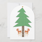 かわいい狐の結婚式招待状 招待状 (裏面)