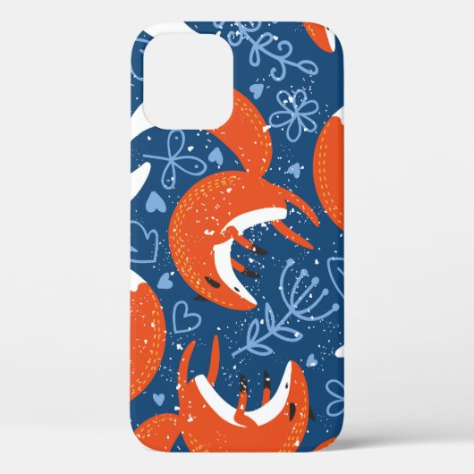 かわいい狐を使っ違うたシームレスな模様。ビンタグ Case-Mate iPhoneケース (裏面)