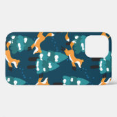 かわいい狐を使っ違うたシームレスな模様。 Case-Mate iPhoneケース (裏面 (横))