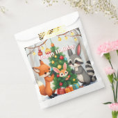 かわいい狐、たぬき、うさぎのクリスマス記念品 フェイバーバッグ (封をした状態)