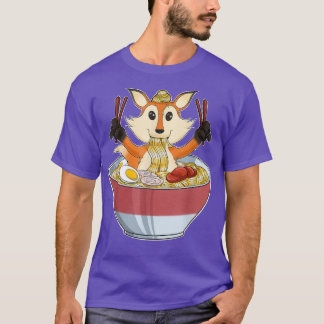 かわいい狐 日本のラーメン noodles 私 オタク アニメ 狐 tシャツ