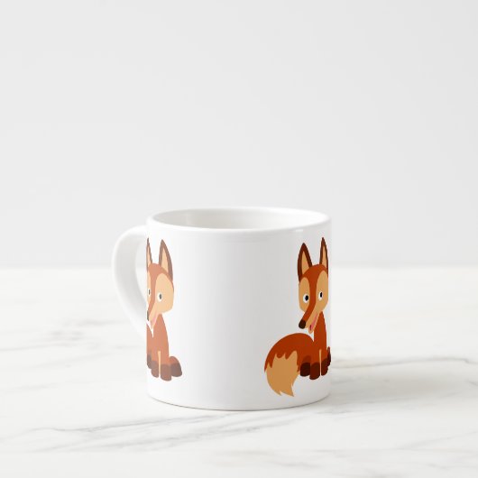 かわいい狡猾な漫画キツネエスプレッソマグ エスプレッソカップ (正面左)