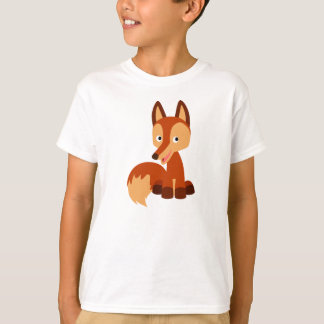 かわいい狡猾な漫画キツネ子供Tシャツ Tシャツ