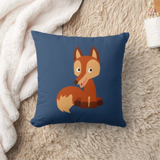 かわいい狡猾な漫画キツネ枕 クッション (ブランケット)