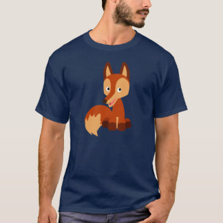 かわいい狡猾な漫画キツネTシャツ Tシャツ