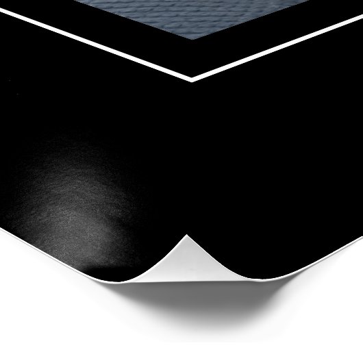 かわいい独身の犬1フォトブラックとウィットポーズ ポスター (コーナー)