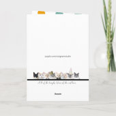 かわいい猫おたくメガネハッピーバースデーグリーティングカード カード (裏面)