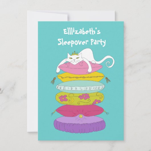 かわいい猫おもしろいと豆のそりの招待状 招待状 (正面)