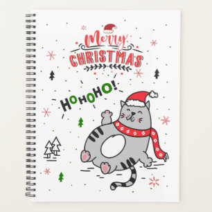 かわいい猫おもしろいのクリスマス、うれしいあいさつ プランナー手帳