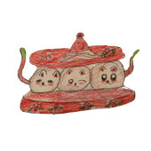 かわいい猫おもしろいパーティー子猫マンガ誕生日 カード