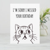 かわいい猫おもしろい誕生日 カード (スタンド正面)