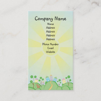 かわいい猫および家の移動家 名刺