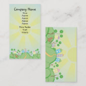 かわいい猫および家の移動家 名刺 (正面/裏面)