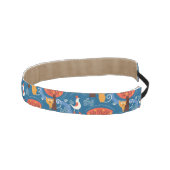 かわいい猫および鳥が付いているパターン アスレチックヘッドバンド (右)