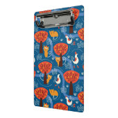 かわいい猫および鳥が付いているパターン ミニクリップボード (アングル2)