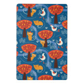 かわいい猫および鳥が付いているパターン ミニクリップボード (裏面)