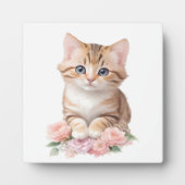 かわいい猫お洒落フローラ フォトプラーク (正面)